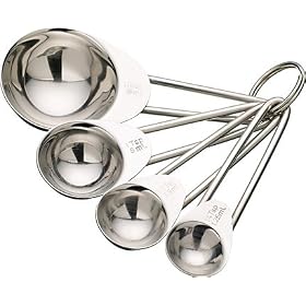 Kitchen Craft Measuring Spoon Set, Stainless Steel, 4 Piece