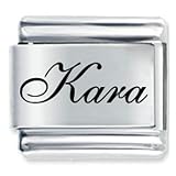 Name Kara Italian Charms Bracelet Link