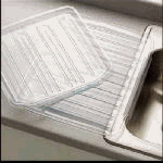 Rubbermaid #1182-P4CLR 15x19.4 Clear Drain Tray