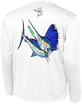 Performance Fishing Shirt - Lobo Performance Gear Mark Ray UPF 50 Dri Fit Long Sleeve (Large , Sailfish Hunt )