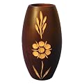Hand-etched Mango Wood Flower Vase
