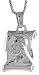 Sterling Silver Hollow Jesus Scroll Pendant