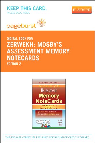 Mosby's Assessment Memory NoteCards - Elsevier eBook on VitalSource (Retail Access Card): Visual, Mnemonic, and Memory Aids for Nurses, 2e