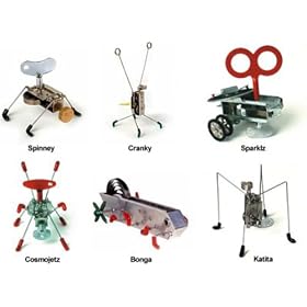 SPARKLZ Wind up METAL robot MECHANICAL Toy KIDS NEW by Kikkerland