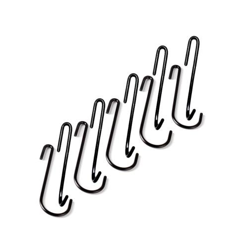 VDOMUS S Hanging Kitchen Pot Rack Hooks, Black, Set of 10