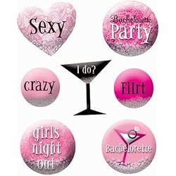 Bachelorette Party Bubble Stickers