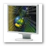 19 NEC LCD1970NX DVI LCD Monitor w/USB Hub (Black)