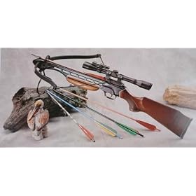 150 Lbs Crossbow with Scope and Pack of Arrows by 