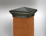 6x6 Black Estate Fence Post Cap