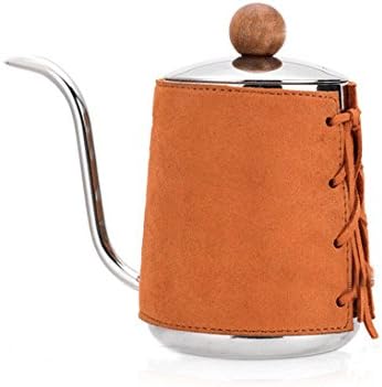 Gooseneck Pour Over Coffee and Tea Kettle Pot, High Quality Stainless Steel with handmade leather