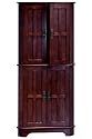 Single Storage Cabinet Corner Wood 23.5"w Macintosh Oak