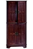 Single Storage Cabinet Corner Wood 23.5w Macintosh Oak