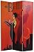 Classic Art Deco Nouveau Print Poster Room Divider Partition - 6ft. Cabaret Singer & Grand Salon Art Deco Folding Screen