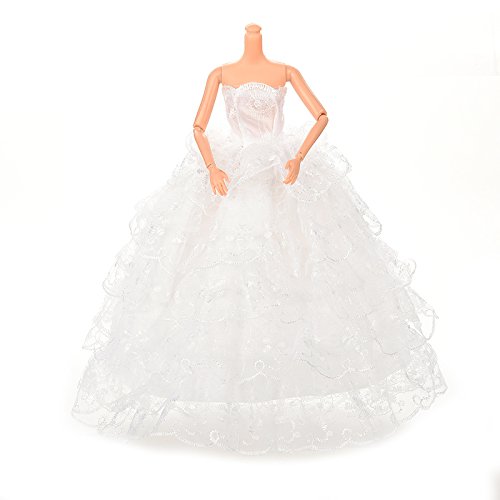 Buytra Fashion Handmade Clothes Lace Dresses Grows Outfit for Barbie Doll