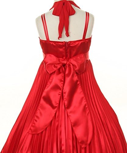 Little Girls' Flower Girl Dress Chiffon Satin Marilyn Monroe Style Pleated Dress Coral Size 4