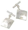 18mm Square Cufflinks with Feature Hallmark