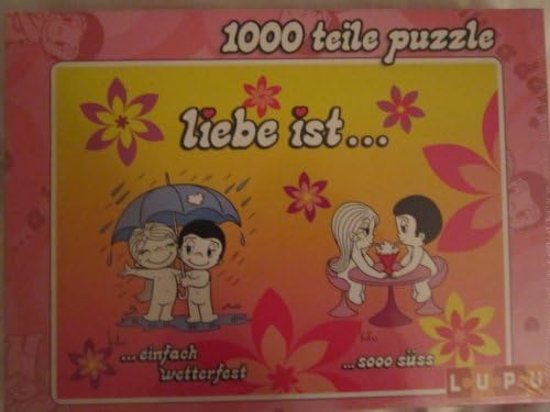 Lupu 1000 Piece Puzzle Liebe Ist...love Is Simple Weatherproof so Sweet Based on a German Cartoon