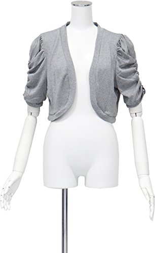 ポリエステル グレー カットソーボレロ L