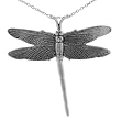 Sterling Silver Large Dragonfly Pendant