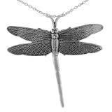 Sterling Silver Large Dragonfly Pendant