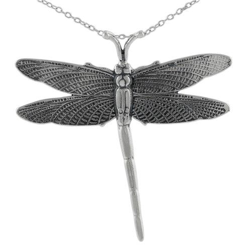 Sterling Silver Large Dragonfly Pendant