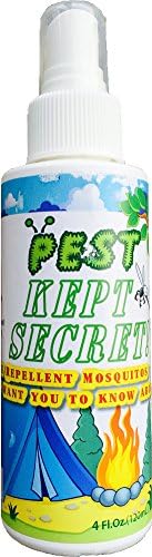 Natural Mosquito Repellent 4oz Spray - "Pest Kept Secret" - The Safe &amp; Effective Formula That Mosquitos Don't Want You To Know About