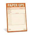 Knock Knock Classic Note Pad: Paper GPS (Pack of 6)