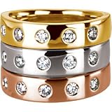 14K Rose, White or Yellow Gold Diamond Band