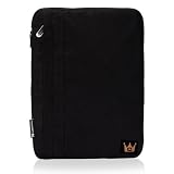 CaseCrown Protective Faux Suede Zip Sleeve Case (Black) compatible with the new iPad / iPad 2 / iPad 3 & other tablets