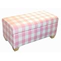 Checkmate Pink Storage Ottoman