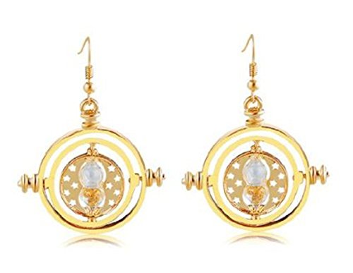 Harry Potter Time Turner Earrings Hermione Granger Rotating Spins