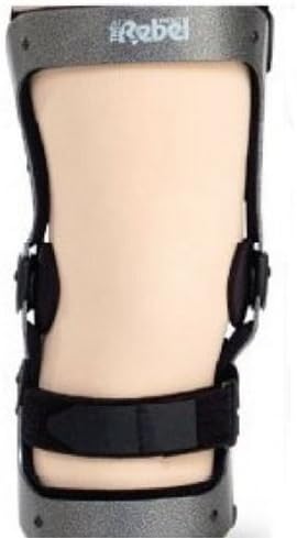 Townsend Rebel Ligament Knee Brace (XLarge - Left - 14"" Length - Argento Grey - ACL - Standard)