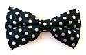 100% Silk Woven Black Polka Dot Self-Tie Bow Tie