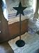 Kitchen & Housewares : Wrought Iron Paper Towel Holder -Standing- Star Top Amish Made
