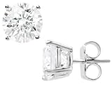 Crislu 4.0 Carat (ctw) Cubic Zirconia (CZ) Sterling Silver Stud Earrings