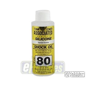 Silicone Shock Fluid,80WT 2OZ 1000CTS from Associated Electric Car Kits