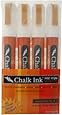 Chalk Ink 6mm Commercial Wet Wipe Markers, 4-Pack