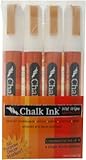 Chalk Ink 6mm Commercial Wet Wipe Markers, 4-Pack