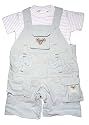 Baby Boy Blue Dungaree and Baby T Shirt Set, Mouse Pattern Baby Clothing