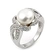 Freshwater Pearl And CZ Ring