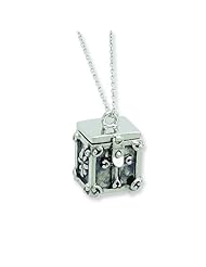 Silver Antiqued Blessing Box 18in Necklace. Metal Weight- 16.01g.