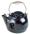 Woodfield Black Porcelain Coated Speckled Kettle, 2.5 Qt