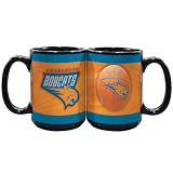 NBA Charlotte Bobcats 15-Ounce Black Sportsball Mug (2 Pack)