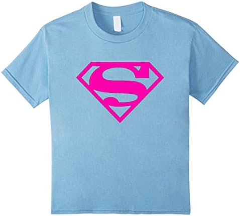 Kids Supergirls Pink T-Shirt 4 Baby Blue