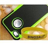 Bingsale New Green & Black Executive Armor Defender High Impact Combo Hard Soft Gel Case Cover Skin Body for Apple iphone 4 4G 4S Generation (AT&T, Verizon, Sprint)