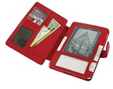 rooCASE Red Full Genuine Leather Case for Amazon Kindle 2 E-Reader Reading Device
