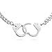 Mens Biker Punk Rocker Biker Jewelry Large Statement Chain Handcuff Necklace Black Or Silver Tone Stainless Steel Pendant For Men Women 20 Inch