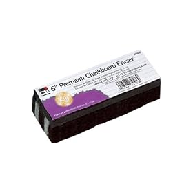 Charles Leonard Inc. Premium Chalkboard Eraser, 6 Inches Felt, Black and White, 12/Pack (74586)