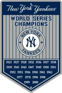 Buy New York YANKEES 26 Time World Series Champions Sign New by EM