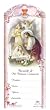 100 First Communion Mini-Bookmark Remembrances in Spanish, 1.5" x 4.5" - Girl